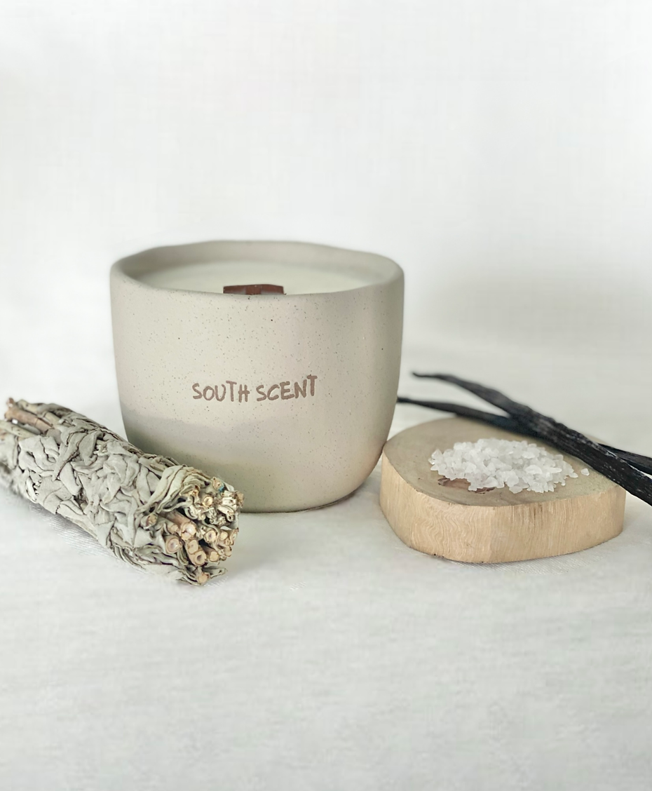 Sage Sea Salt + Vanilla Soy Candle - South Scent